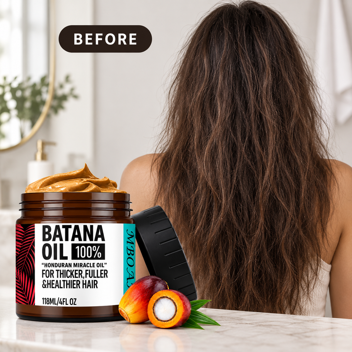 100% Unrefined Batana Oil Hair Conditioner 4 FL OZ